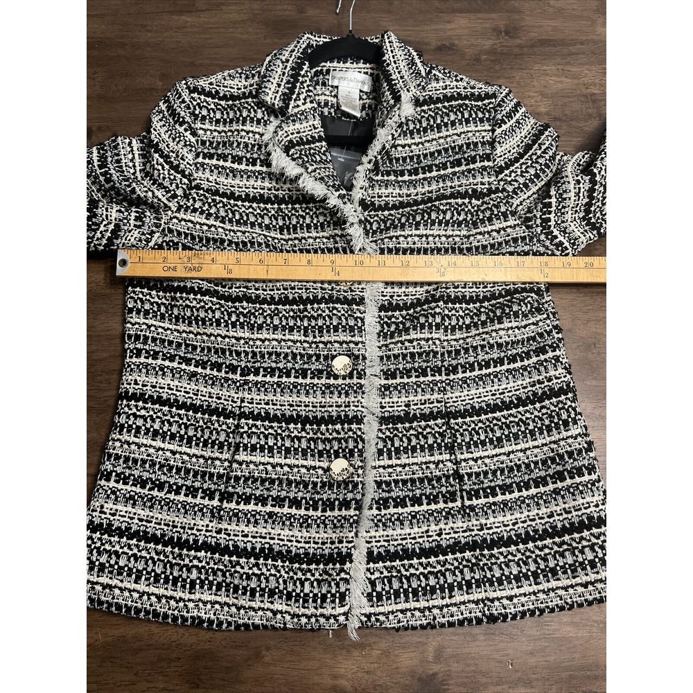Drapers & Damons Jacket Womens Small Tweed Metallic Grannycore Blazer NEW - Picture 12 of 13